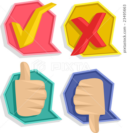 Hands Up Down Icons Cross Check Hands Up Down Icons Cross Check 23495663