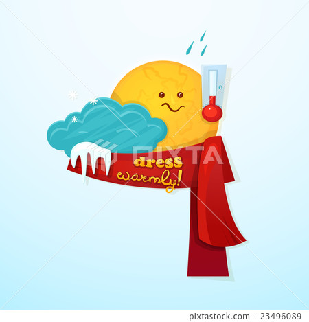 Seasonal weather changes, vector illustration 23496089