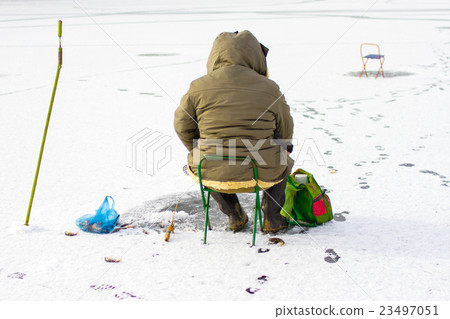 Winter fishing on ice 23497051