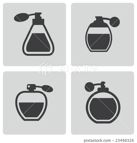 Vector black perfume icons set - Stock Illustration [23498328] - PIXTA