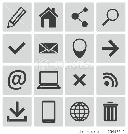 Vector Black  Web Icons Set 23498341