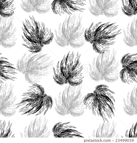 Hand drawn seamless black and white background. 23499039