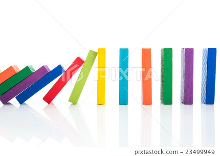 Domino White Background colorful 23499949