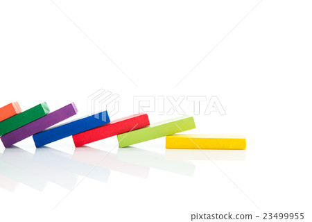 Domino White Background colorful 23499955