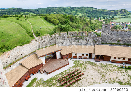 Courtyard of the castle Beckov, Slovakia Courtyard of the castle Beckov, Slovakia 23500320
