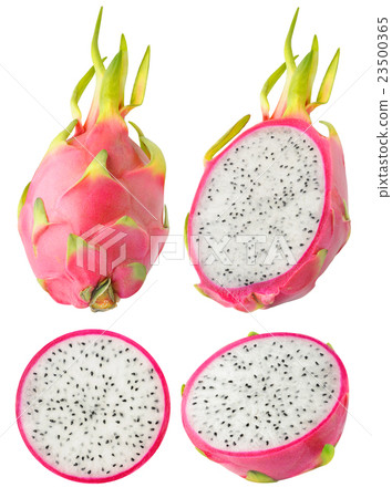 Collection of isolated dragon fruits 23500365
