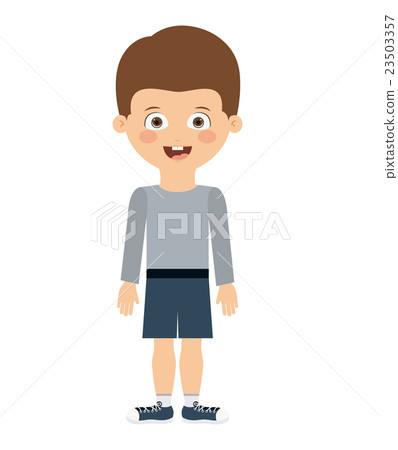 boy standing in front isolated icon design boy standing in front isolated icon design 23503357
