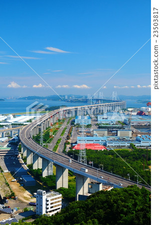 The Seto Ohashi Bridge seen from Saint Terayama 23503817