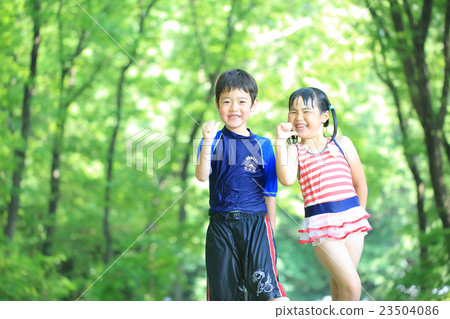 Children in swimsuits Children in swimsuits 23504086