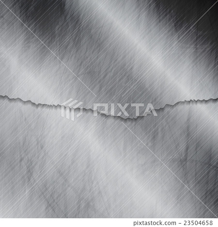 Grunge metallic wall texture with ragged edge 23504658