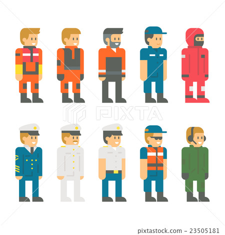 Flat design coast guard uniform Flat design coast guard uniform 23505181