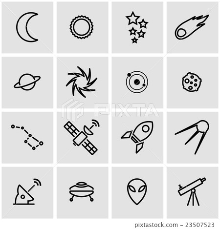 Vector line space icon set - Stock Illustration [23507523] - PIXTA