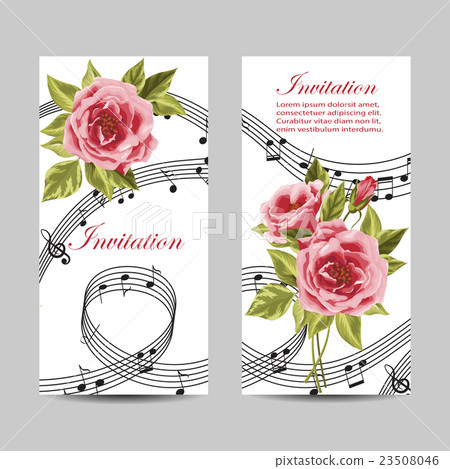 Set of wedding invitation cards design. Set of wedding invitation cards design. 23508046