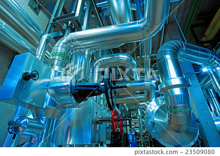 Industrial zone, Steel pipelines, valves ladders 23509080