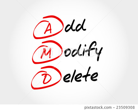 AMD - Add, Modify, Delete AMD - Add, Modify, Delete 23509308
