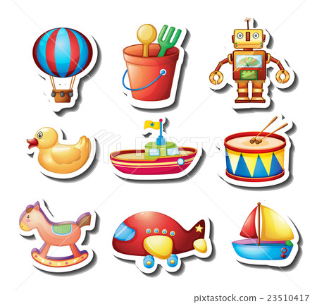 Sticker set of many toys 23510417