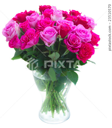 bouquet of fresh pink roses 23510570