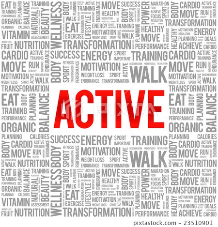 ACTIVE word cloud background - Stock Illustration [23510901] - PIXTA