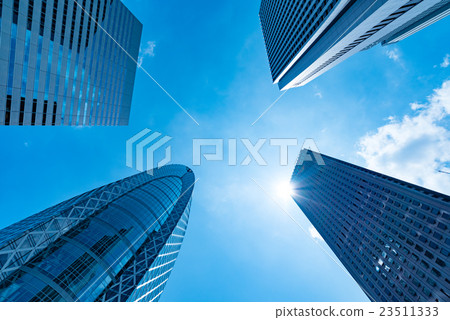 Refreshing green business district 23511333