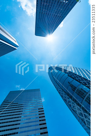 Refreshing green business district 23511335