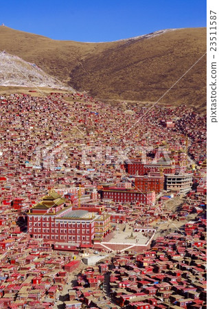 Landscape of Larungar Gompa, Kham region, Tibet 23511587