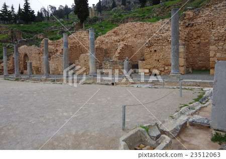 Delphi Apollon's sanctuary Spartans memorial hall Delphi Apollon's sanctuary Spartans memorial hall 23512063