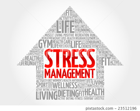 Stress Management arrow word cloud 23512196