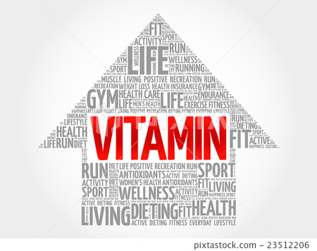 VITAMIN arrow word cloud 23512206