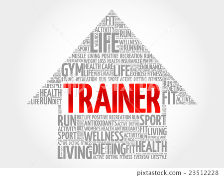 Trainer arrow word cloud Trainer arrow word cloud 23512228