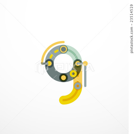 Linear initial letters, logo branding concept 23514519