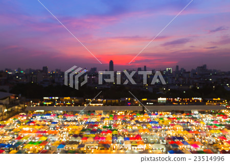 Top view night market Top view night market 23514996