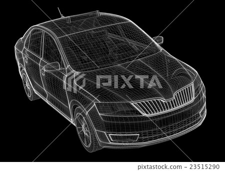 Car taxi , 3D model 23515290