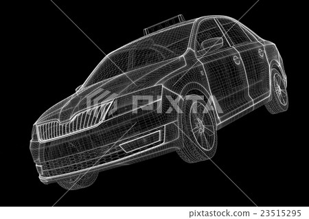 Car taxi , 3D model 23515295