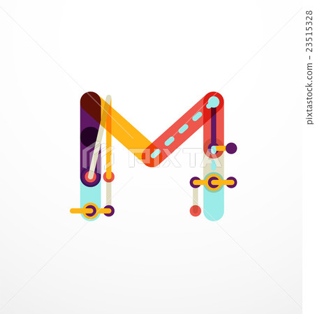 Abstract line design letter logo Abstract line design letter logo 23515328