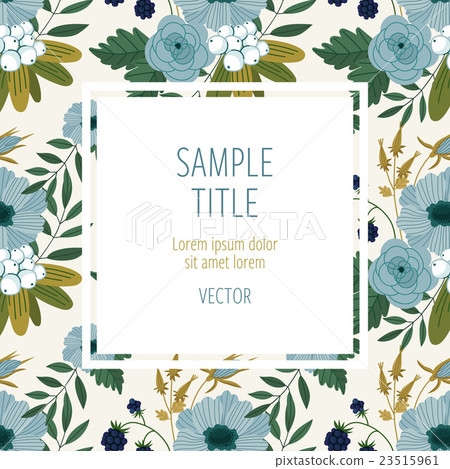 Cute invitation template with flower decoration Cute invitation template with flower decoration 23515961