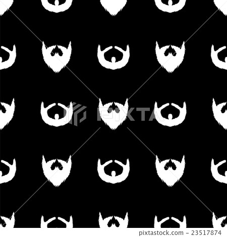 Beard Silhouette Seamless Pattern Beard Silhouette Seamless Pattern 23517874
