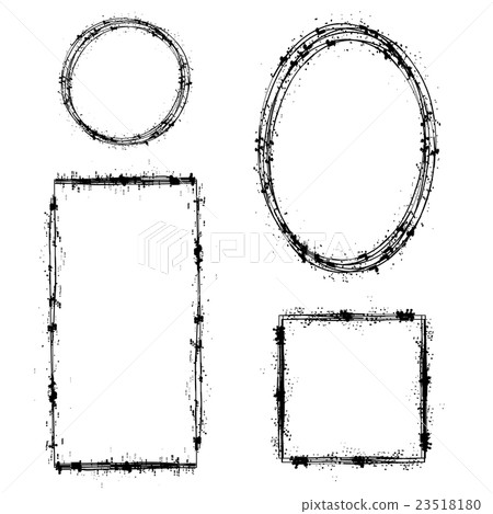 Set of Different Ink Frames. Distressed Shapes Set of Different Ink Frames. Distressed Shapes 23518180