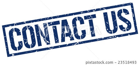 contact us blue grunge square vintage rubber stamp 23518493
