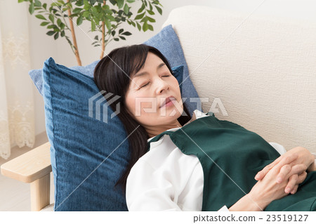 Housewife lying on the sofa 23519127