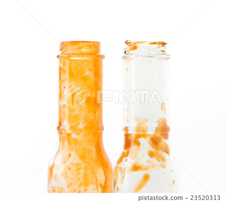 sauce bottle on white background 23520313