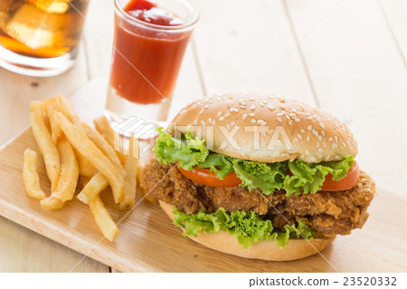 crispy chicken burger crispy chicken burger 23520332