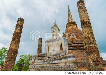 The Buddha image in Sukhothai Historical Park. The Buddha image in Sukhothai Historical Park. 23520382