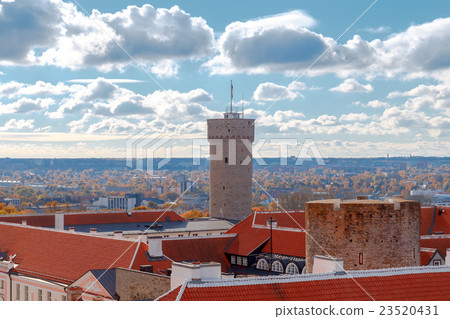 Tall Hermann Tower in Tallinn. Tall Hermann Tower in Tallinn. 23520431