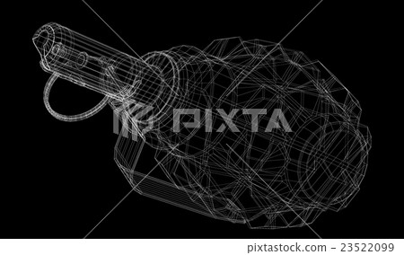 Single grenade with copy space Single grenade with copy space 23522099