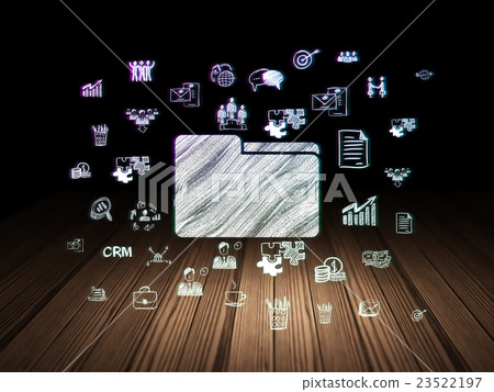 Finance concept: Folder in grunge dark room 23522197