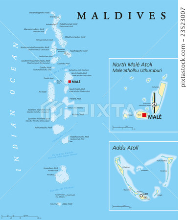 Maldives Political Map 23523007