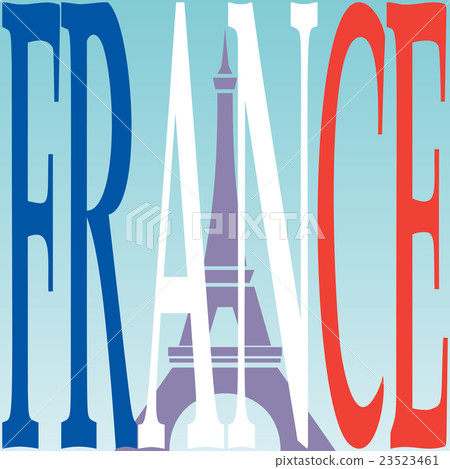Eiffel tower and French flag. 23523461