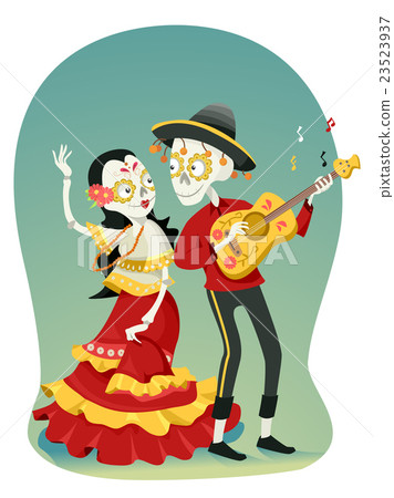 Stickman Couple Sugar Skulls Serenade 23523937