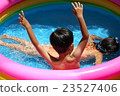 Boys and girls entering the home pool 23527406