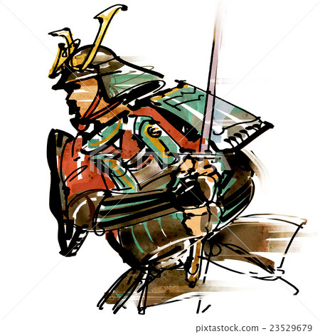 Samurai swinging 23529679